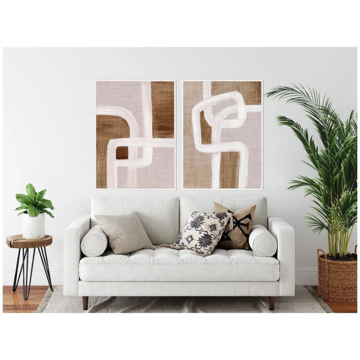 Canvas Art Print Set of 2 - Rhythmic Lines I and II - kateandlaurel