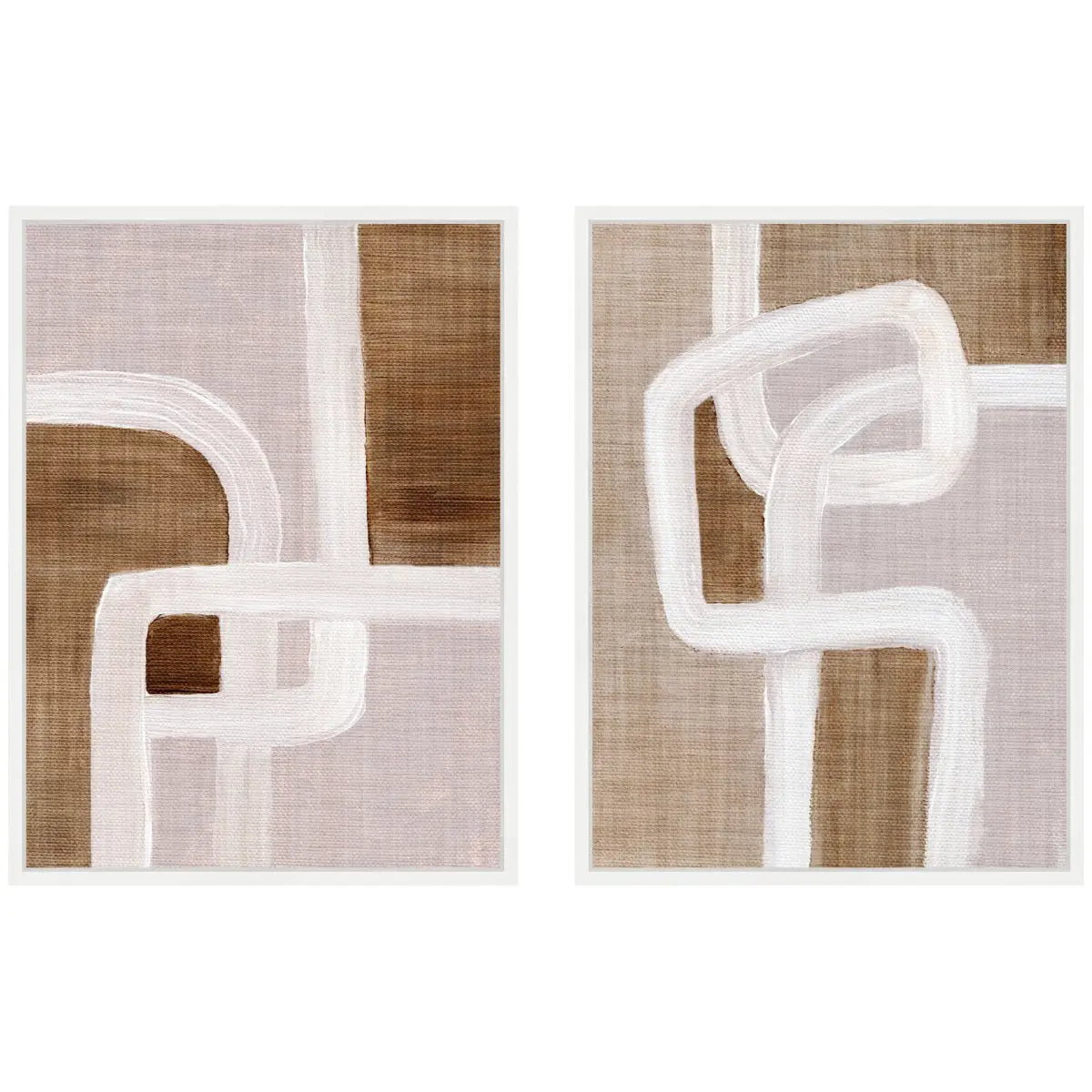 Canvas Art Print Set of 2 - Rhythmic Lines I and II - kateandlaurel