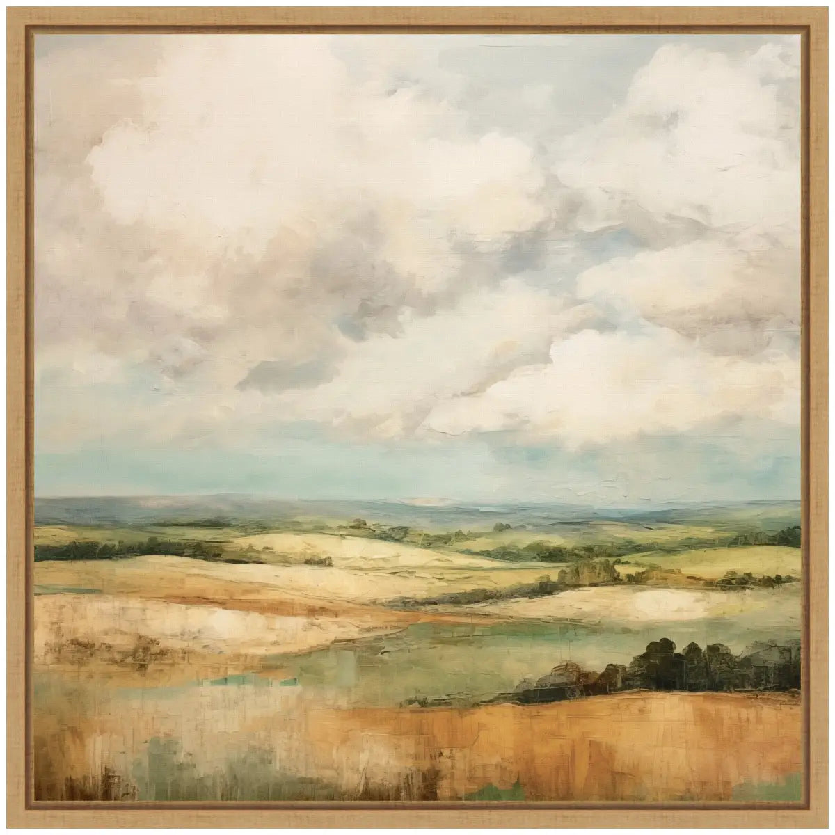 Rolling Hills Abstract Landscape Framed Canvas - kateandlaurel