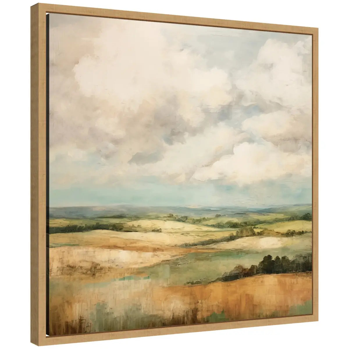 Rolling Hills Abstract Landscape Framed Canvas - kateandlaurel