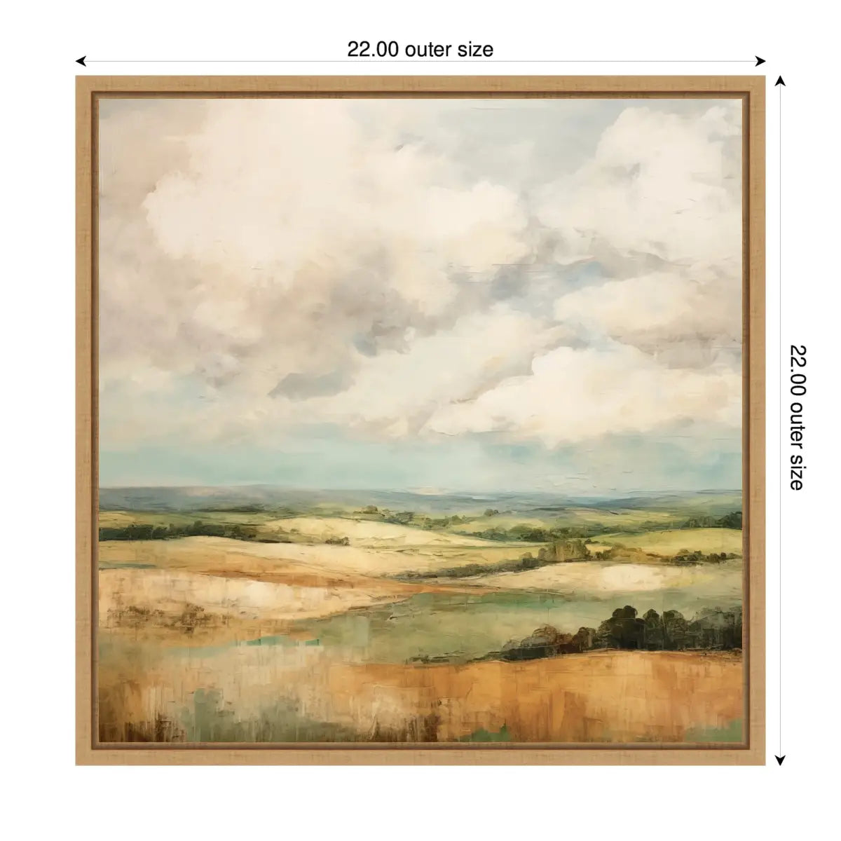 Rolling Hills Abstract Landscape Framed Canvas - kateandlaurel