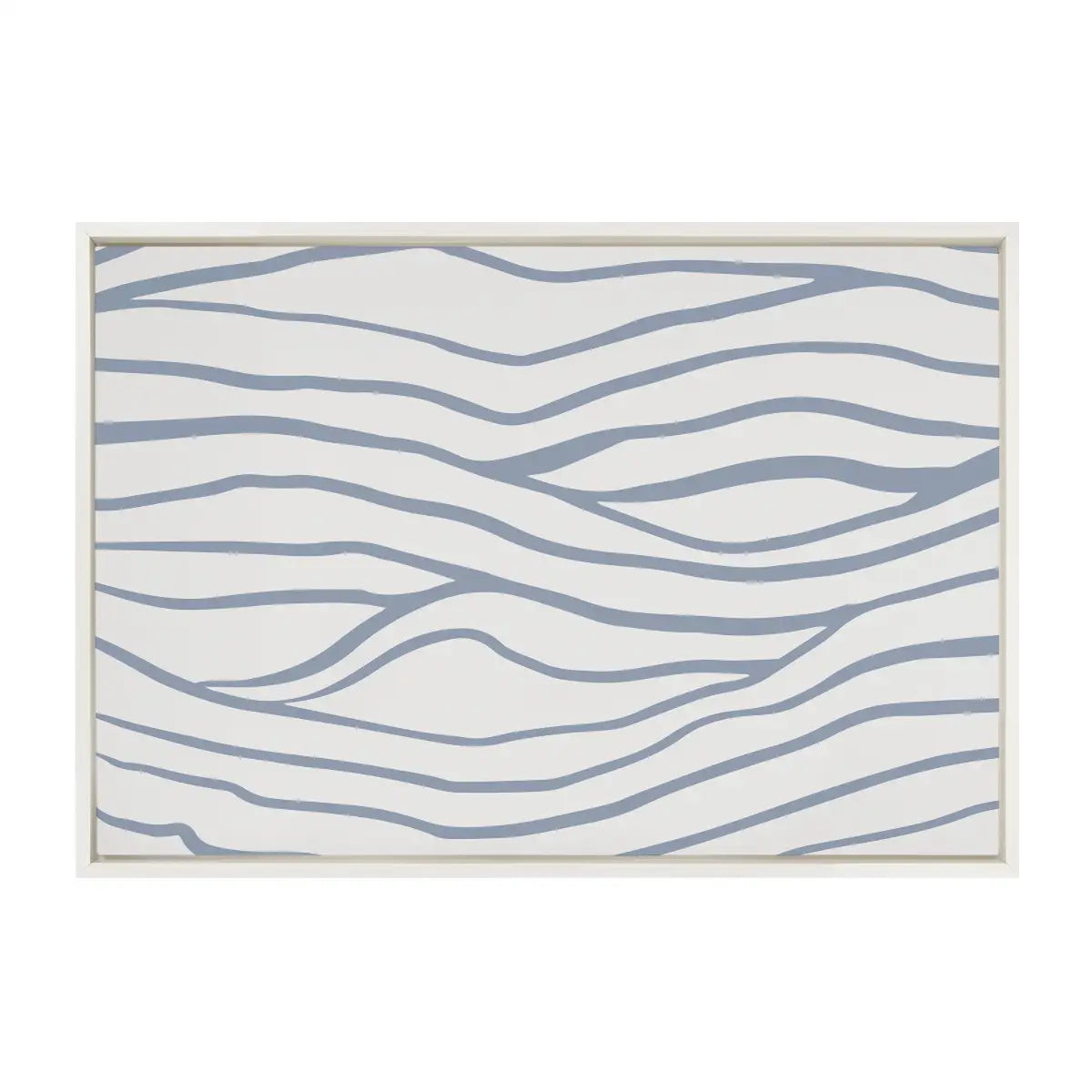 Framed Canvas - Simple Elegant Coastal Waves - kateandlaurel