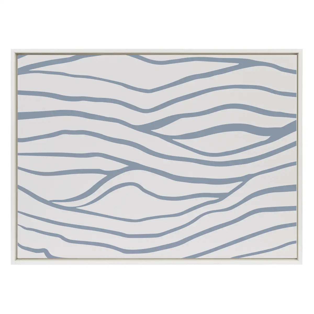 Framed Canvas - Simple Elegant Coastal Waves - kateandlaurel