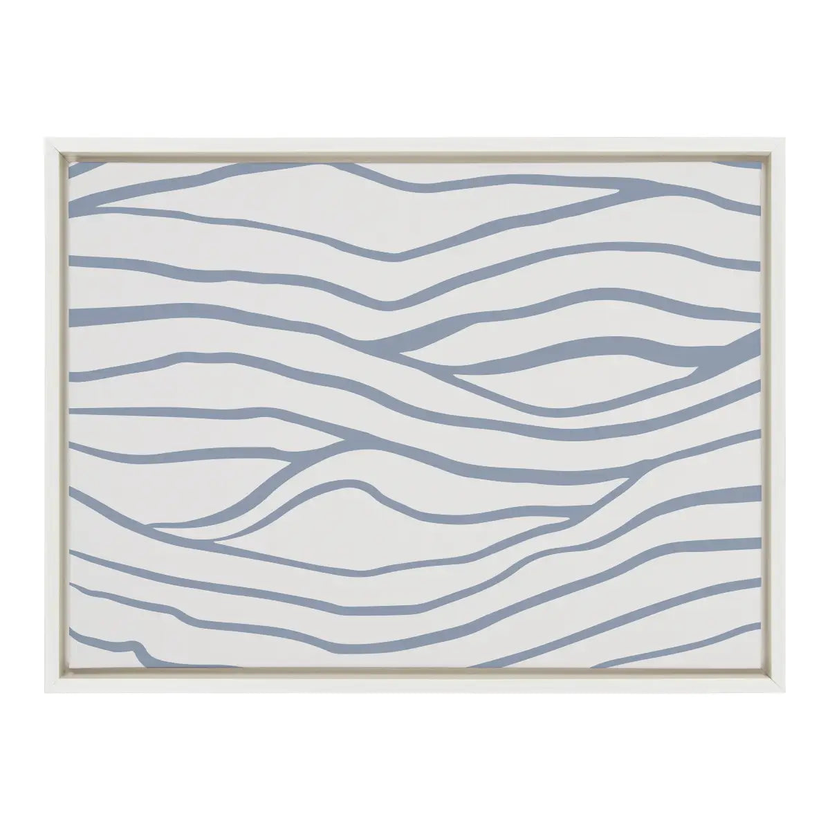 Framed Canvas - Simple Elegant Coastal Waves - kateandlaurel