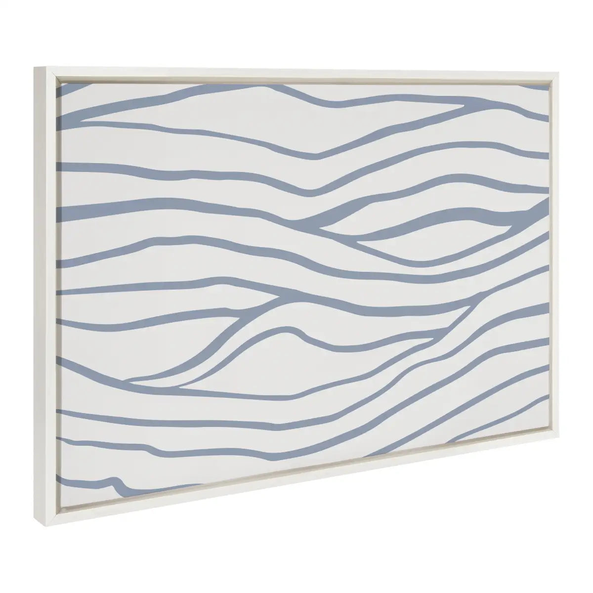 Framed Canvas - Simple Elegant Coastal Waves - White / 23x33 - kateandlaurel