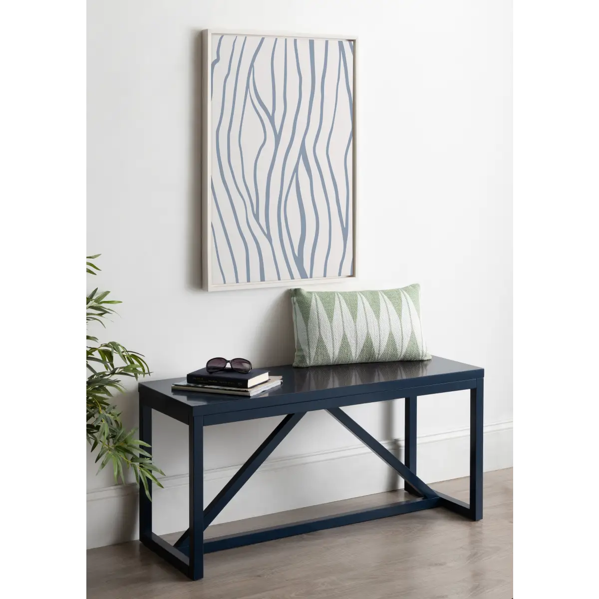 Framed Canvas - Simple Elegant Coastal Waves - kateandlaurel