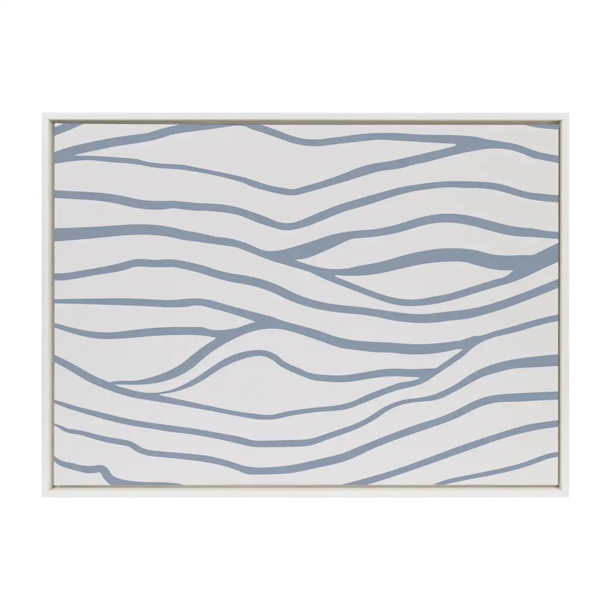 Framed Canvas - Simple Elegant Coastal Waves - kateandlaurel
