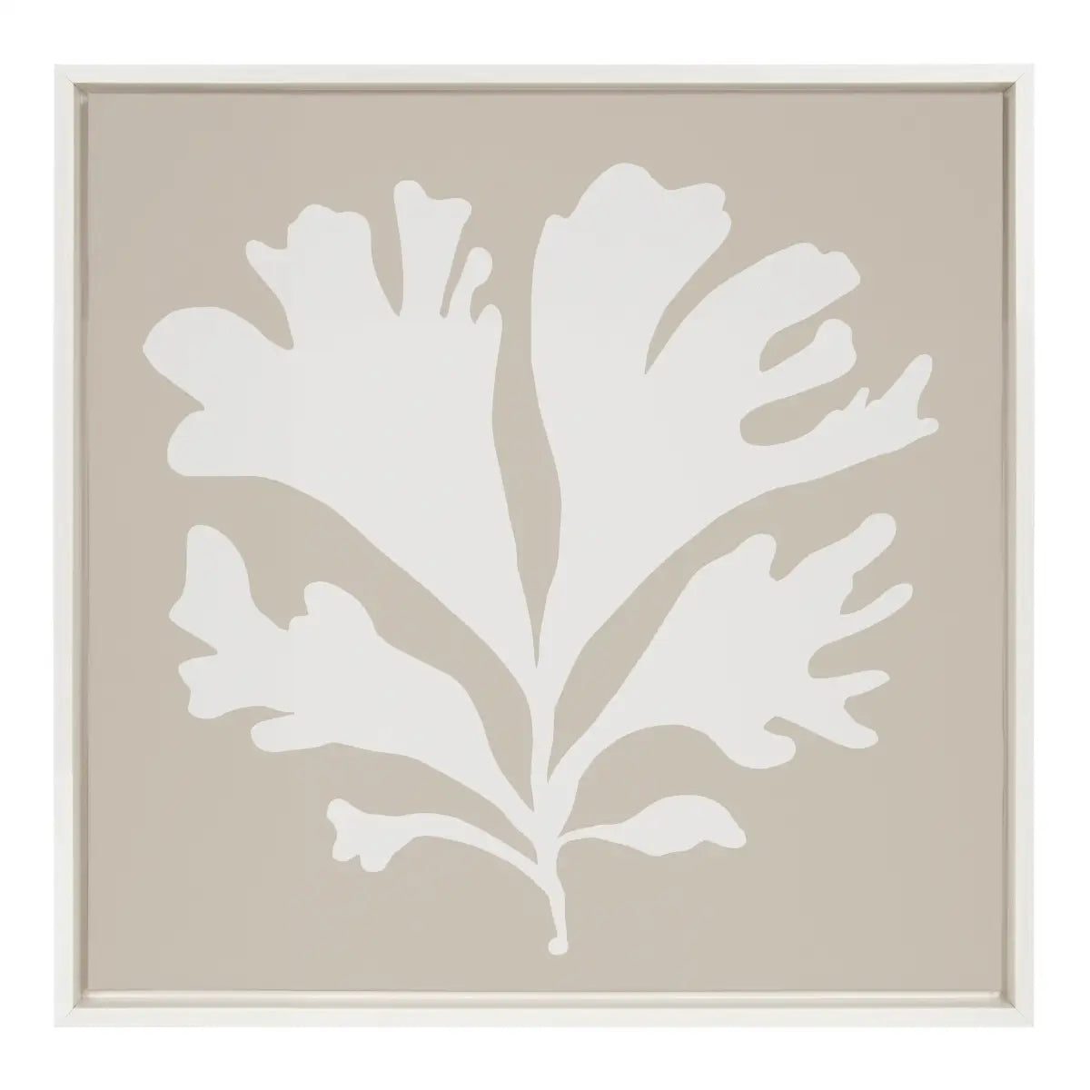 Framed Canvas - Sophisticated Neutral Coral Beige - White / 22x22 - kateandlaurel