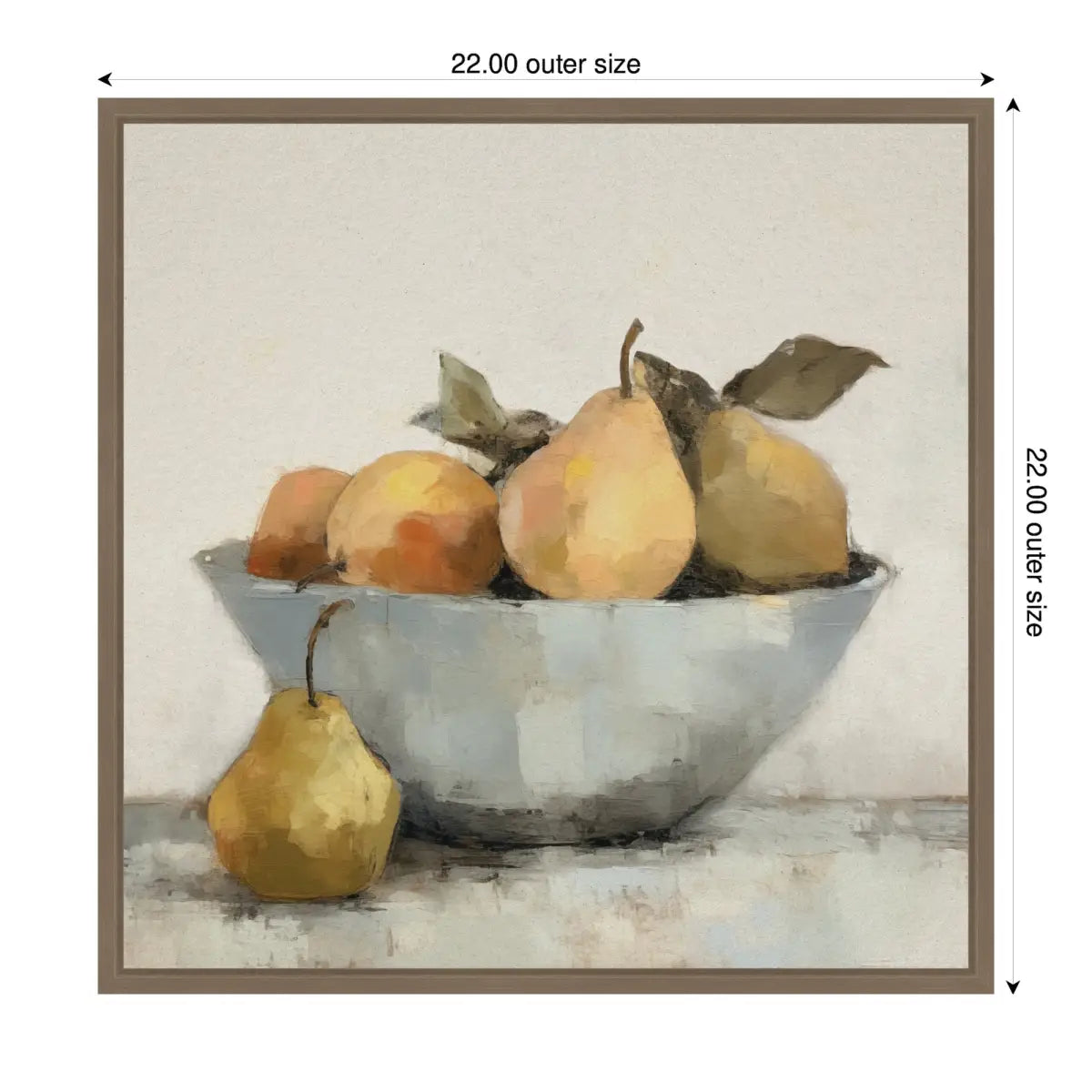 Still Life Fruit In A Bowl Vintage Style Framed Canvas - kateandlaurel
