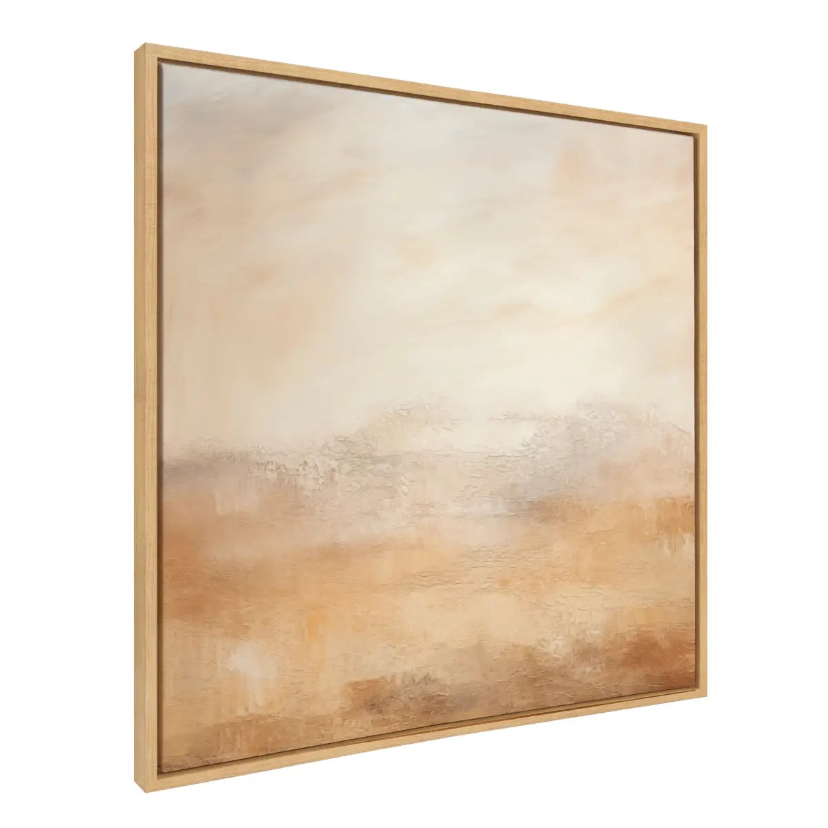 Tonal Abstract Earthy Warm Framed Canvas - Natural / 30x30 - kateandlaurel