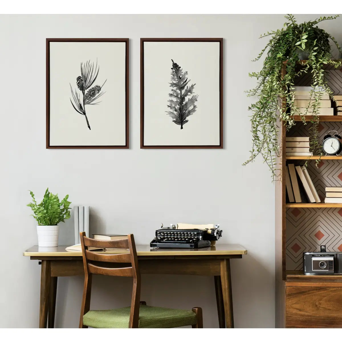 Canvas Art Print Set of 2 - Vintage Botanical 3 and 4 - Gray / 2 Piece 18x24 - kateandlaurel