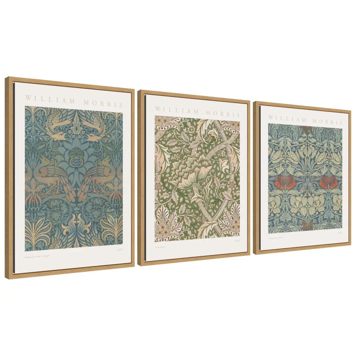 Canvas Art Print Set of 3 - William Morris Posters by The Art Institute of Chicago - kateandlaurel