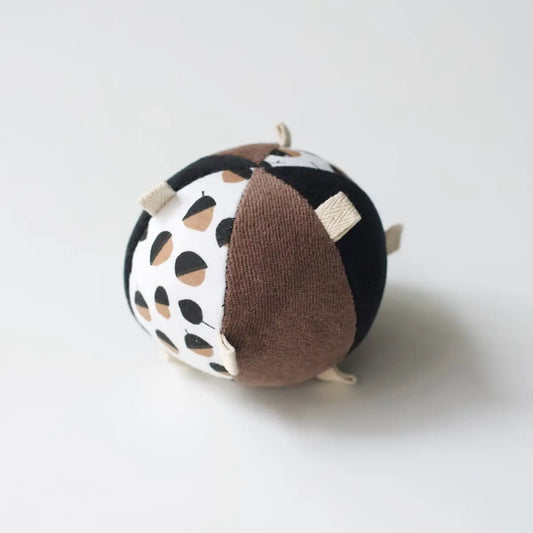 Taggy Ball with Rattle - Acorn - Wee Gallery