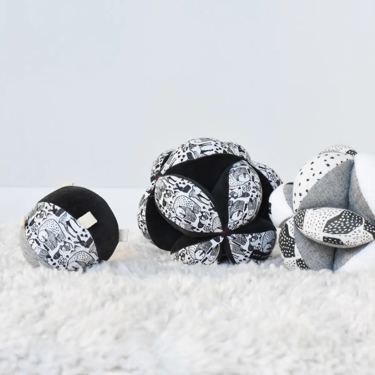 Taggy Ball with Rattle - Nordic - Wee Gallery