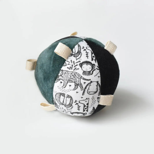 Taggy Ball with Rattle - Wild - Wee Gallery