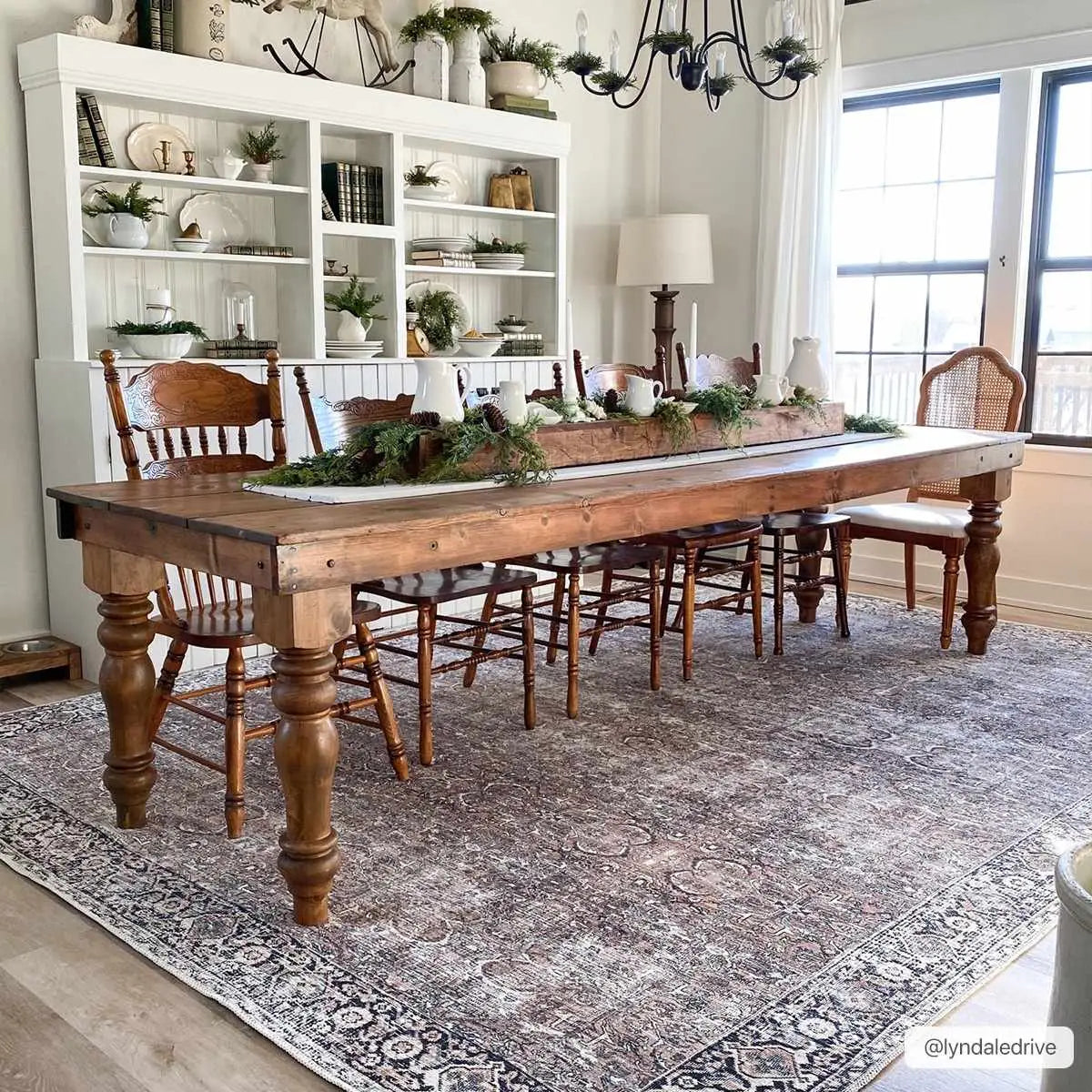 Tan Jill Vintage Washable Area Rug - Boutique Rugs