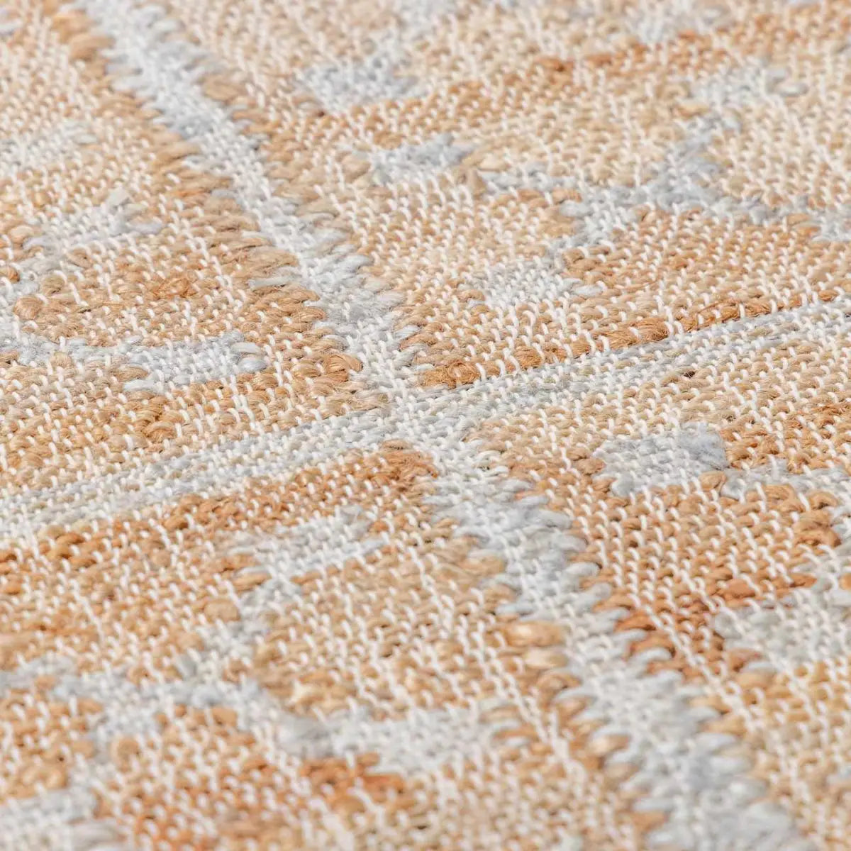 Tan Neutral Fringed Jute Area Rug - 2’ x 3’ Rectangle - Boutique Rugs