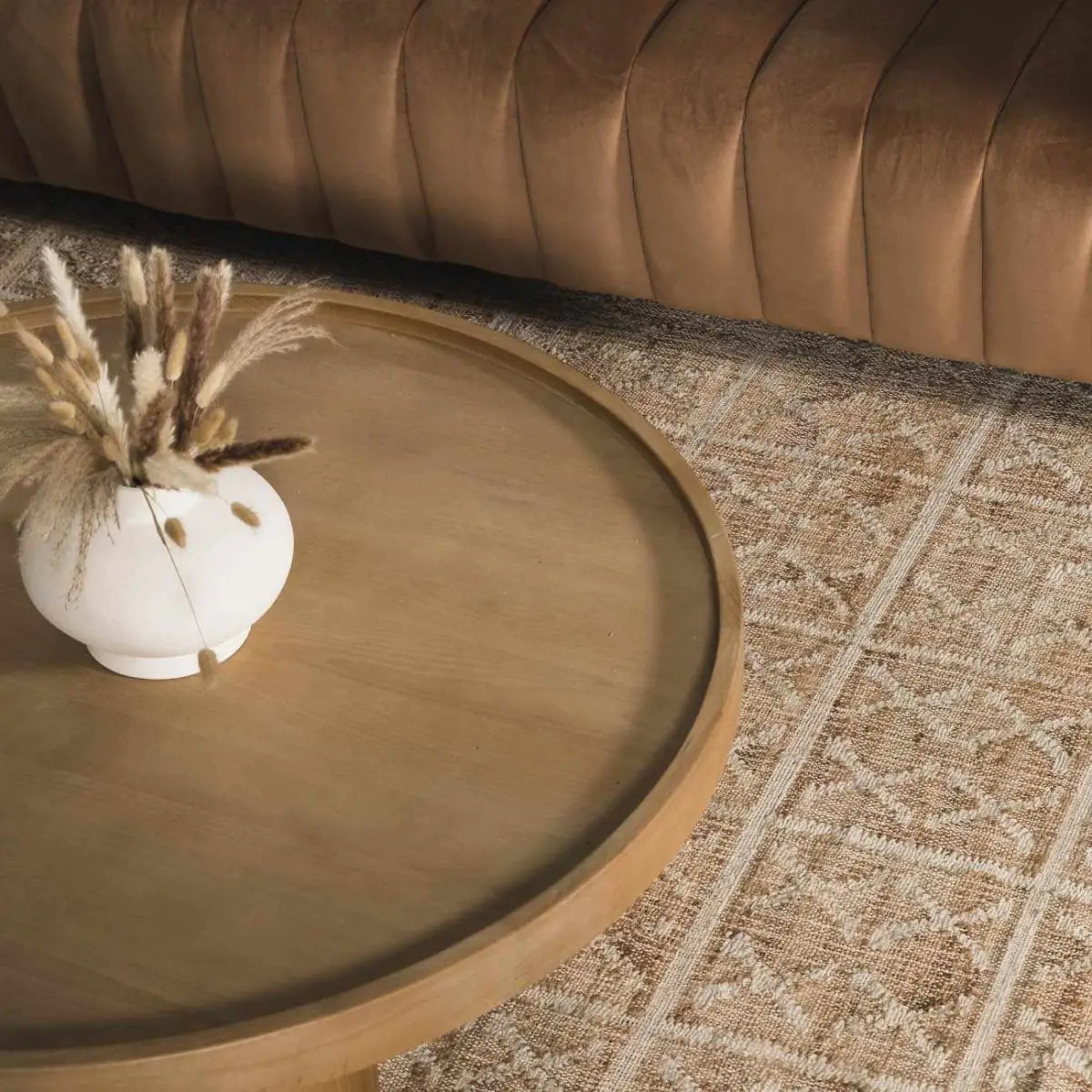 Tan Neutral Fringed Jute Area Rug - Boutique Rugs