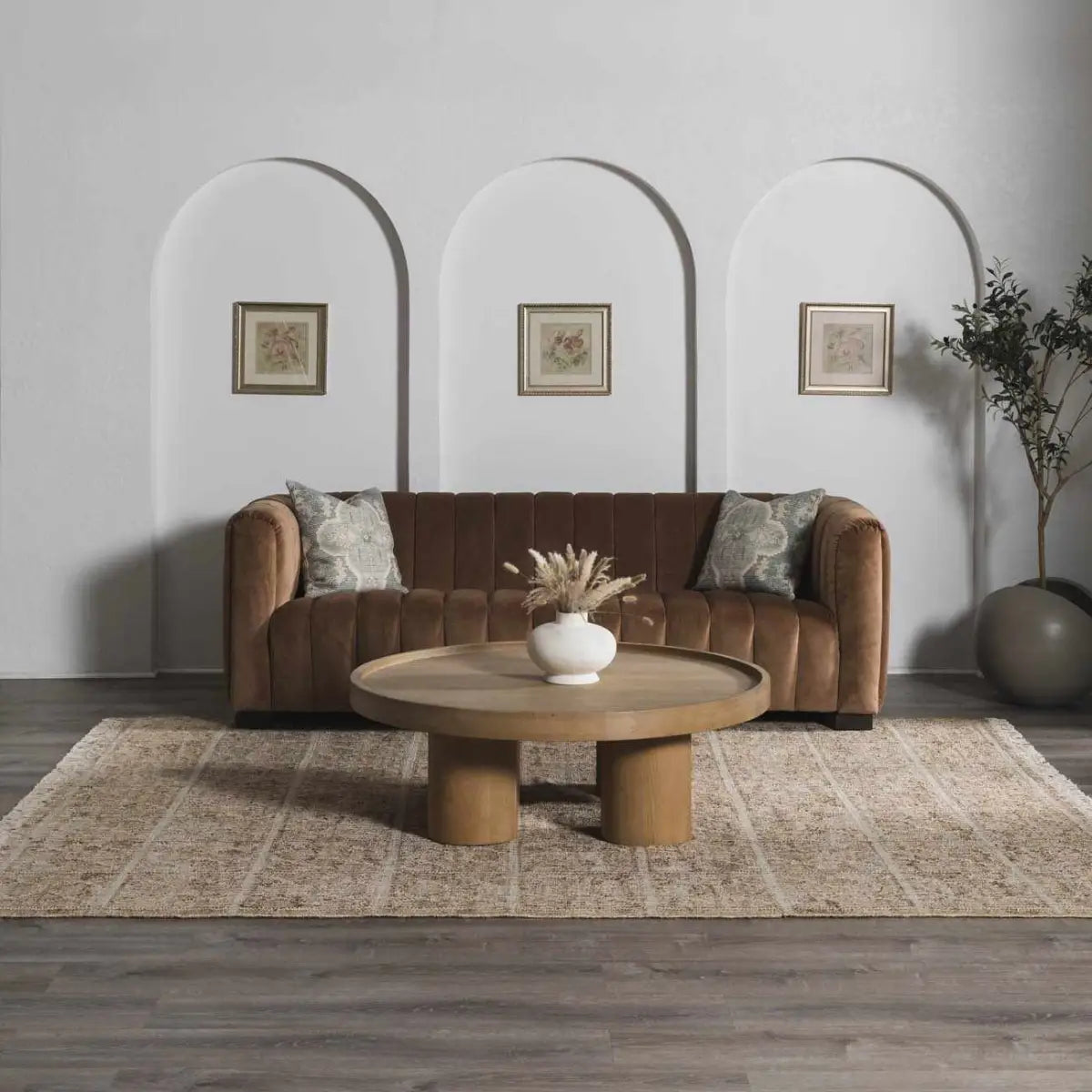 Tan Neutral Fringed Jute Area Rug - Boutique Rugs
