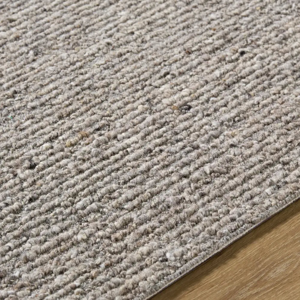Taupe Textured Wool Area Rug - Boutique Rugs