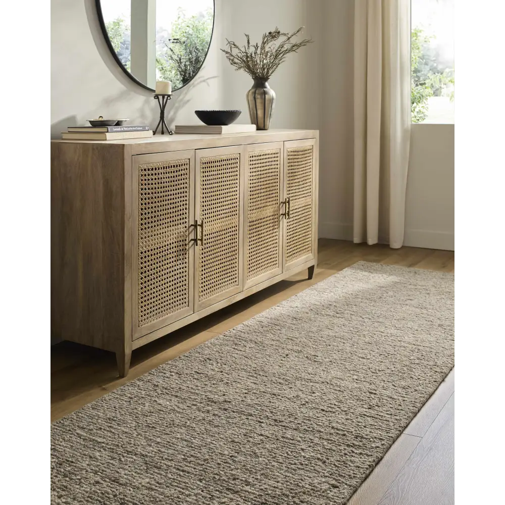 Taupe Textured Wool Area Rug - Boutique Rugs