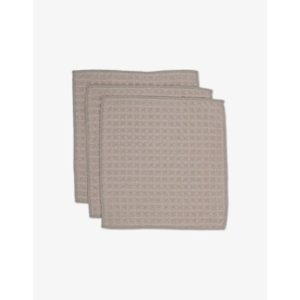 Washcloth Set - Taupe Waffle - Set of 3 - Geometry