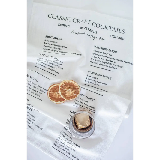 Tea Towel - Craft Cocktails Family Recipe - Heirloomed Collection