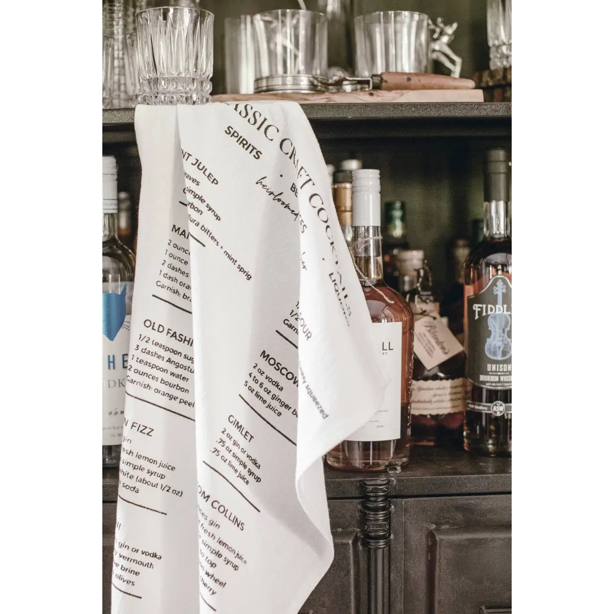 Tea Towel - Craft Cocktails Family Recipe - Heirloomed Collection