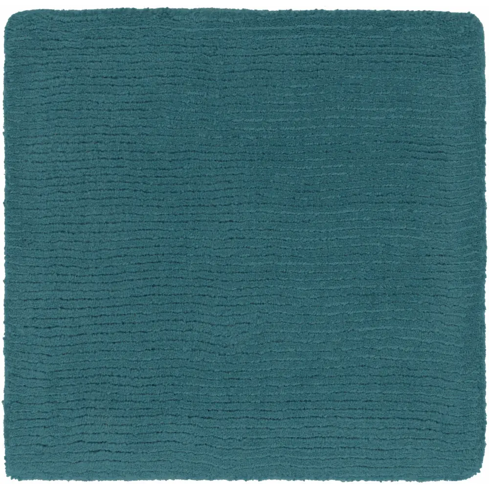 Teal Blue Solid Wool Area Rug - Boutique Rugs