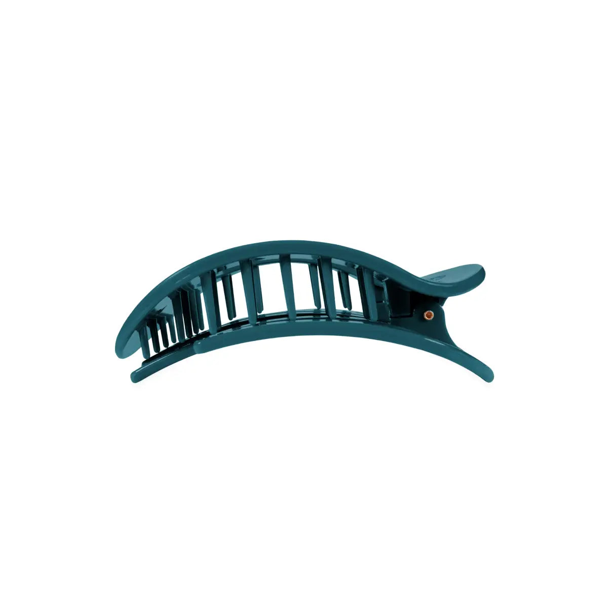 Flat Round Hair Clip - Teal With It - Medium - TELETIES