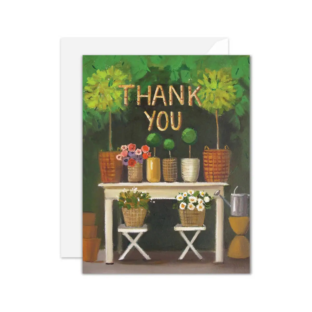 Thank You Card - Garden Topiaries - Janet Hill - JANET HILL STUDIO