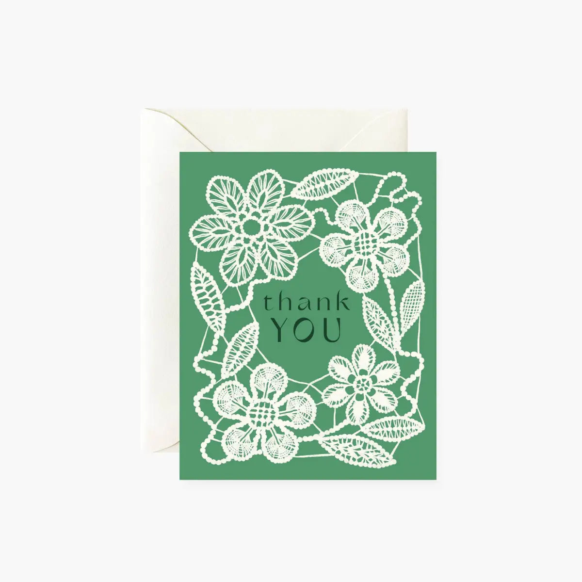 Thank You Card - Mileu Lace - Botanica Paper Co.
