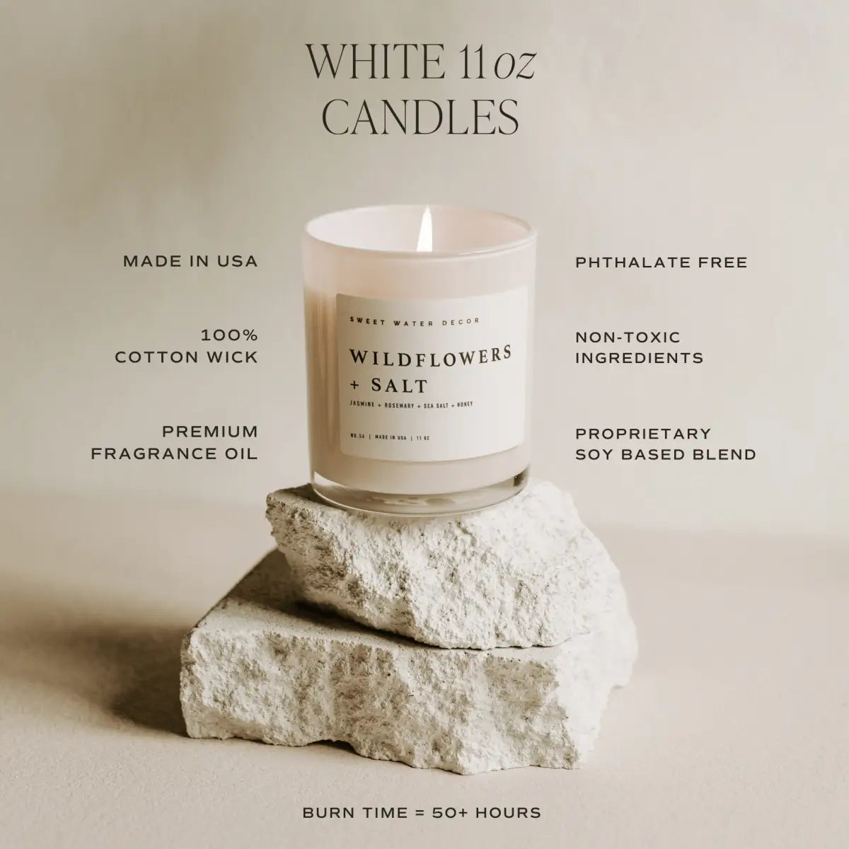Thank You! Soy Candle - White Jar - 11 oz - Sweet Water Decor