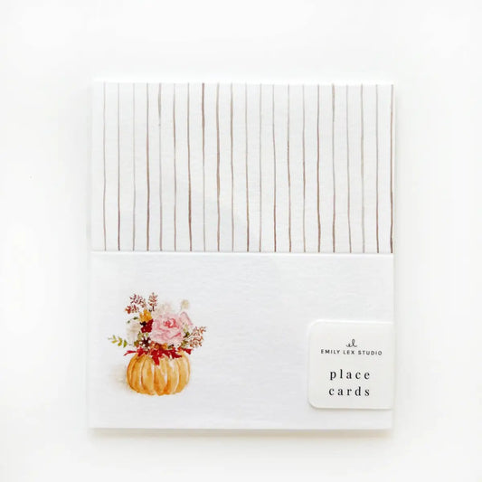 Thanksgiving Place Cards - Pumpkin Bouquet - emily lex studio