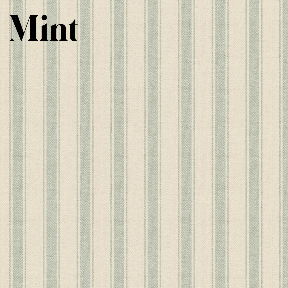 Theo Wallpaper - Country Ticking Stripe - Sample 1 foot by 1 foot / Mint - Loomwell Home Goods