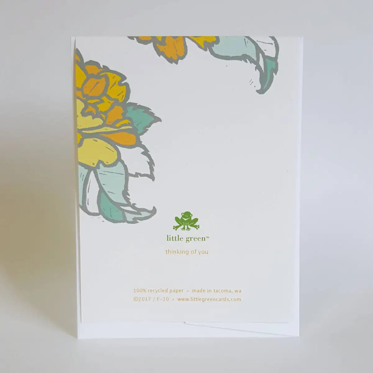 Thinking of You Friendship Greeting Card / Sympathy Card - Little Green