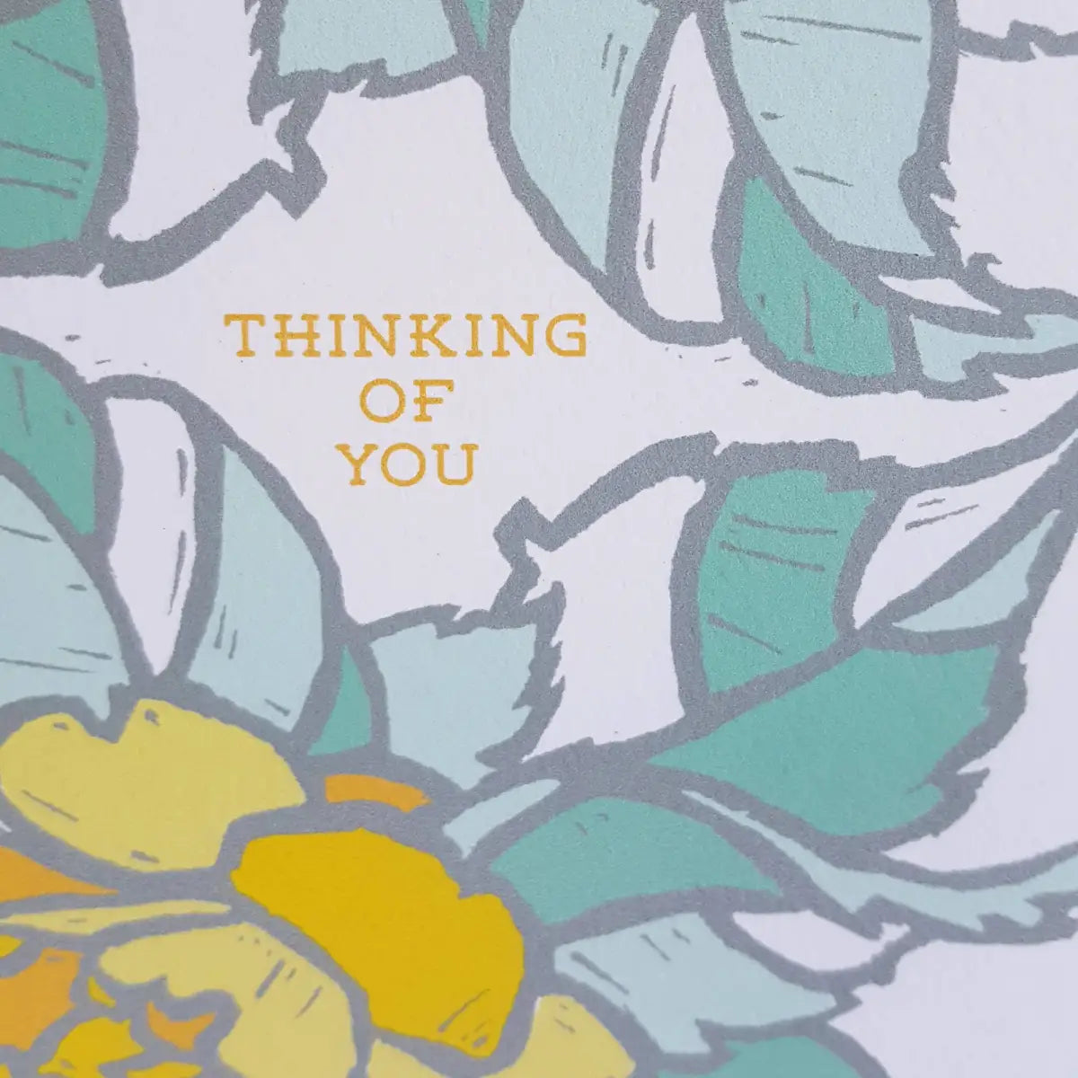 Thinking of You Friendship Greeting Card / Sympathy Card - Little Green