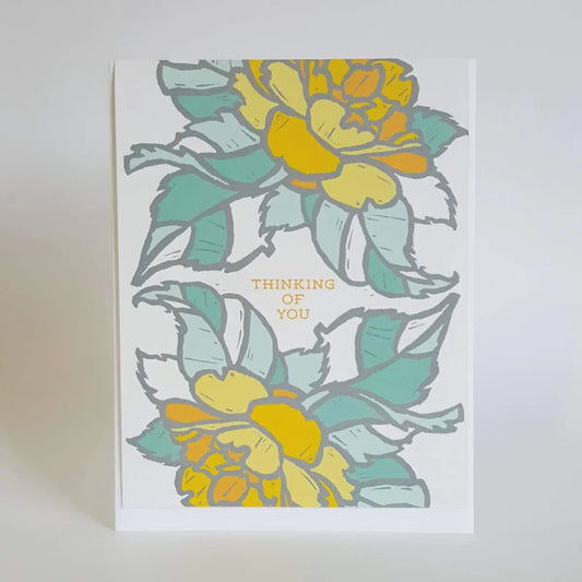 Thinking of You Friendship Greeting Card / Sympathy Card - Little Green