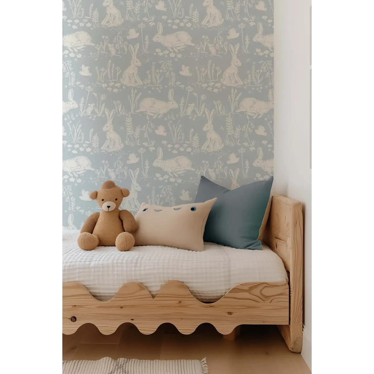 Thumper Rabbit Wallpaper - Wild Rabbits for Kids - by Hufton Studio - Loomwell Home Goods
