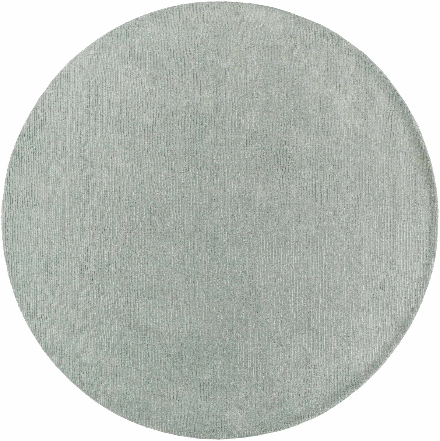 Dusty Sage Solid Wool Area Rug - 8’ Round - Boutique Rugs