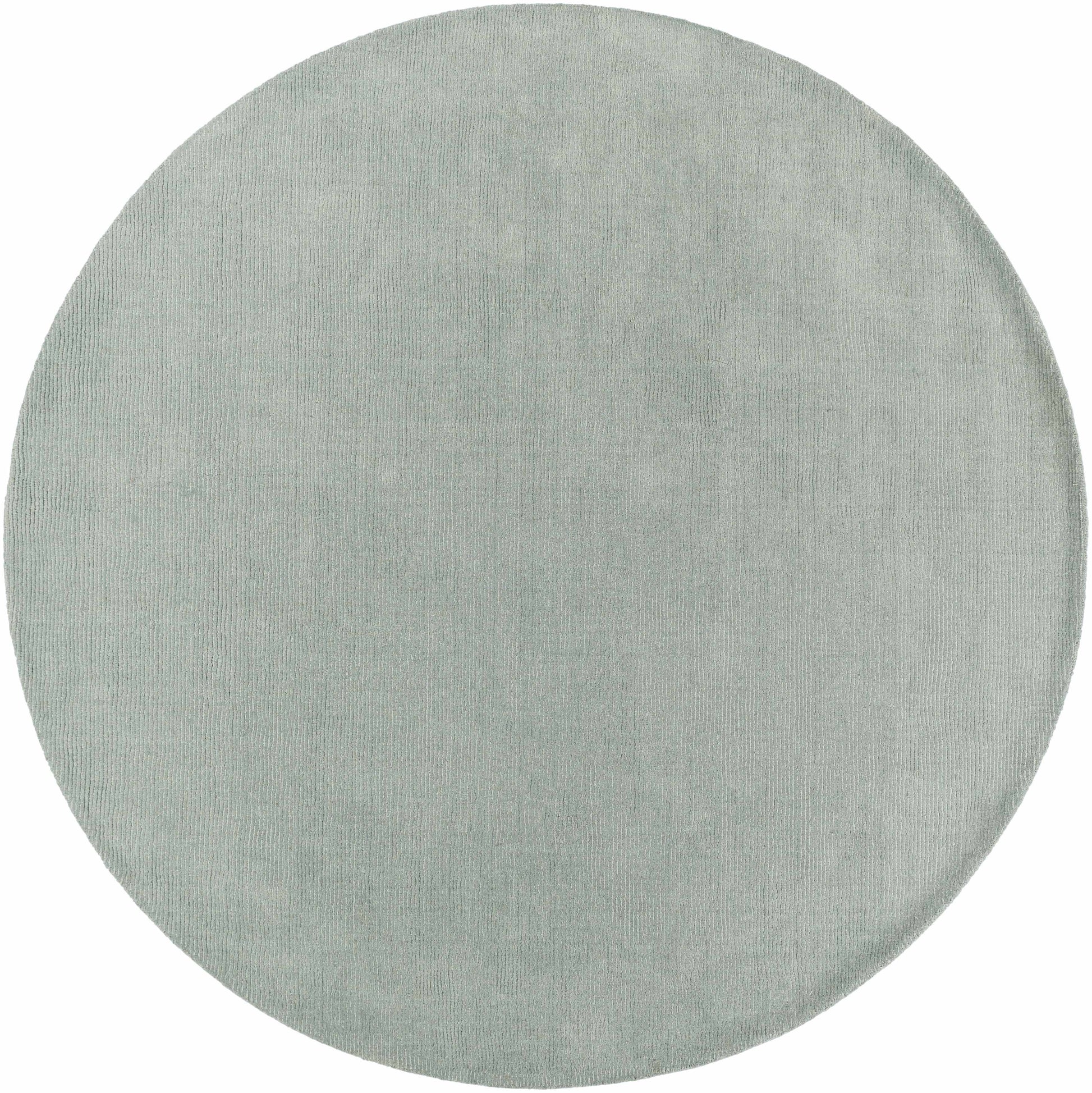 Dusty Sage Solid Wool Area Rug - 8’ Round - Boutique Rugs