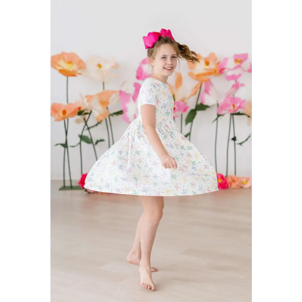 Tied in Love S/S Pocket Twirl Dress - Mila & Rose ®