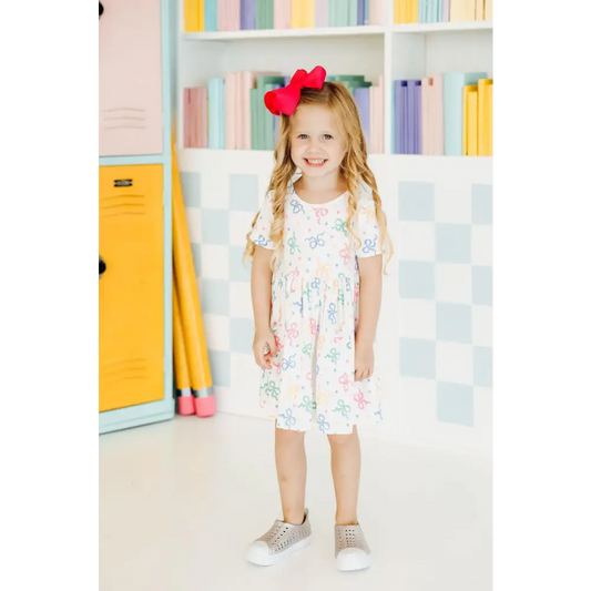 Tied in Love S/S Pocket Twirl Dress - Mila & Rose ®