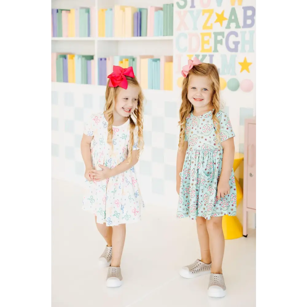 Tied in Love S/S Pocket Twirl Dress - Mila & Rose ®