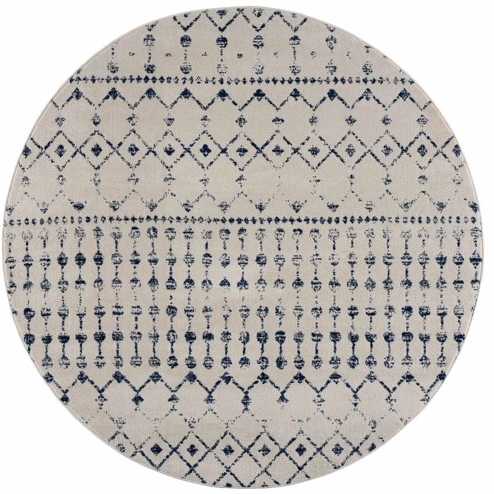 Tigrican Blue 2332 Area Rug - 6’7’’ Round - Boutique Rugs