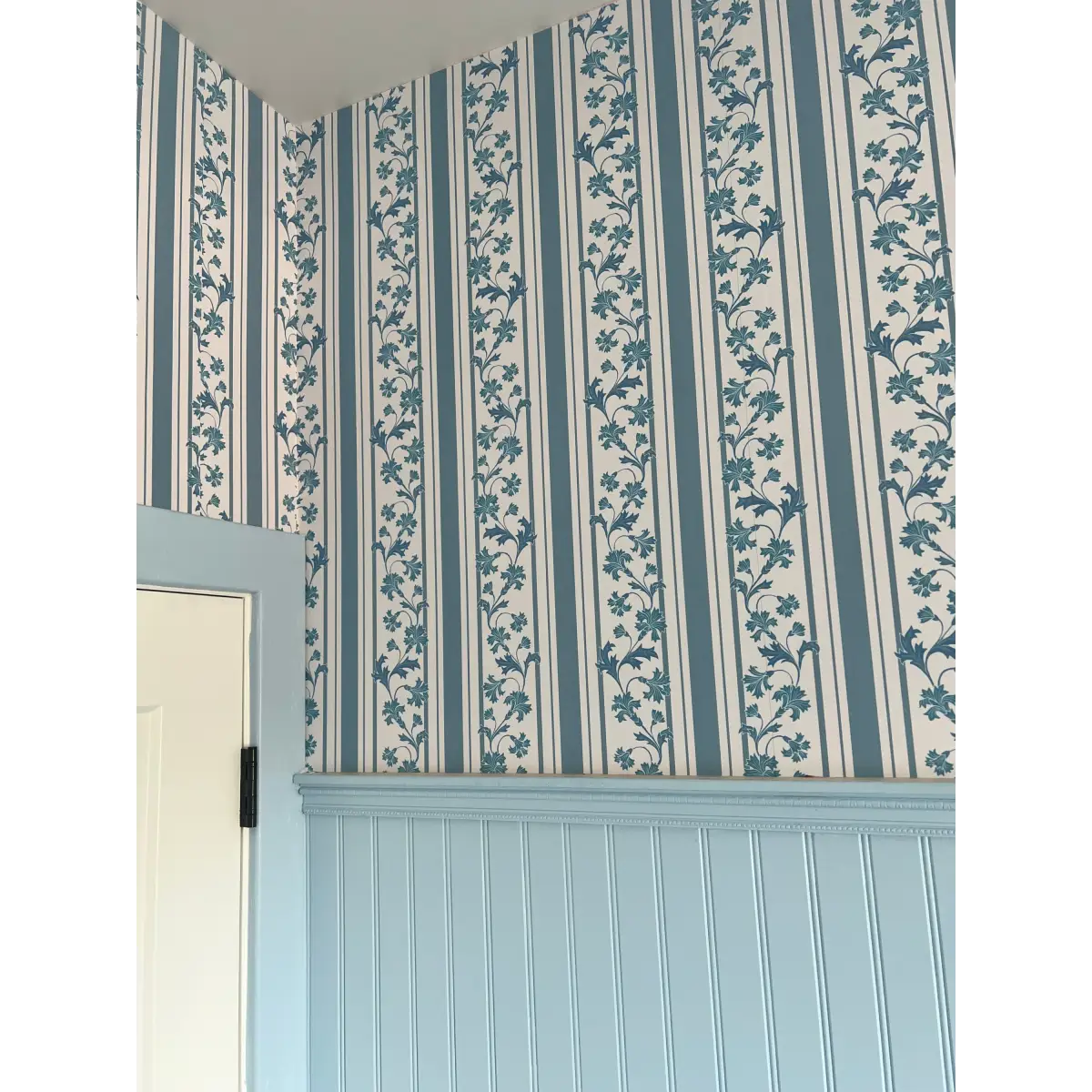 Tillie Wallpaper - Flowers and Stripes - by Anna Black Creative - Loomwell Home Goods