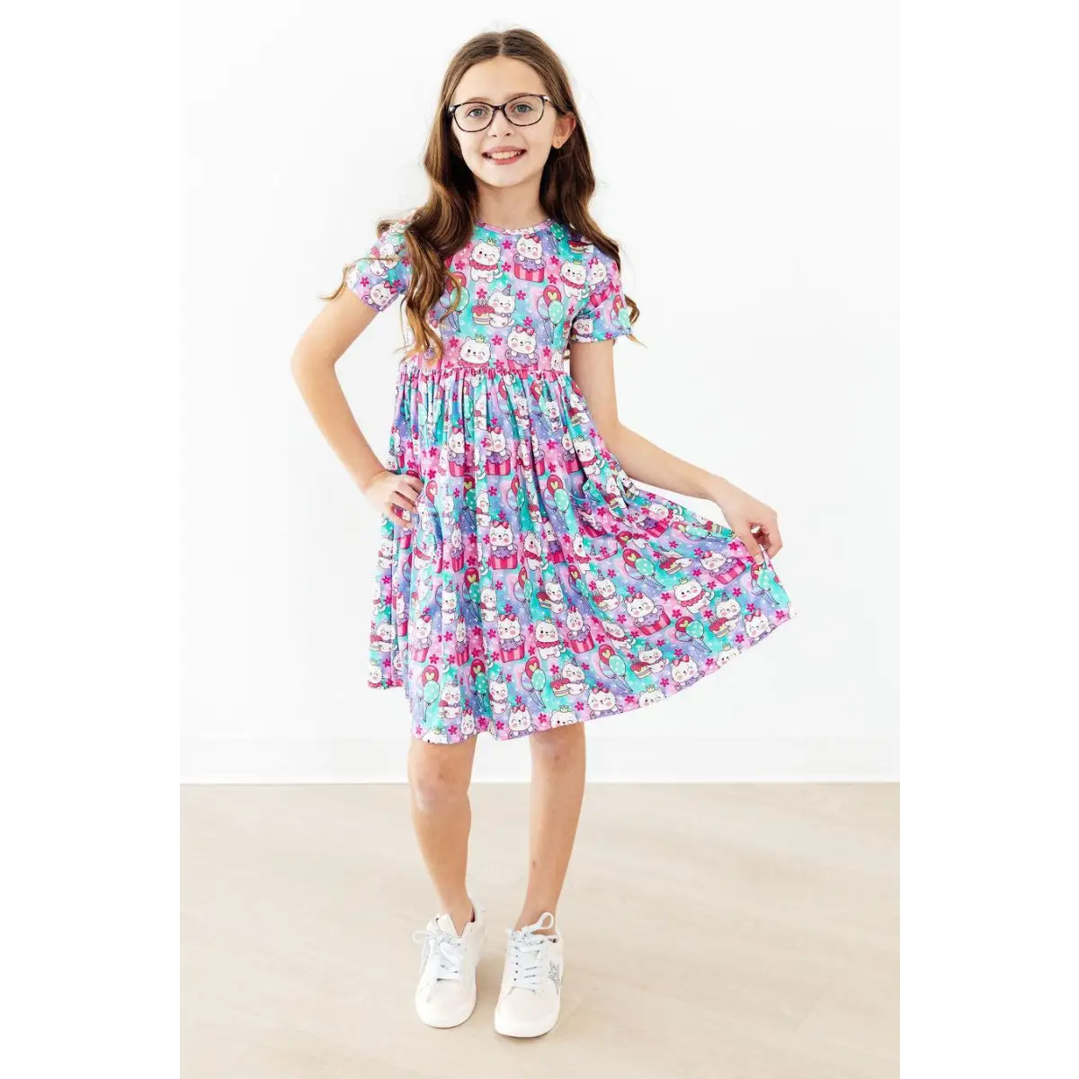 Pocket Twirl Dress - Time to Purr-ty - Kitty Cats - Mila & Rose ®