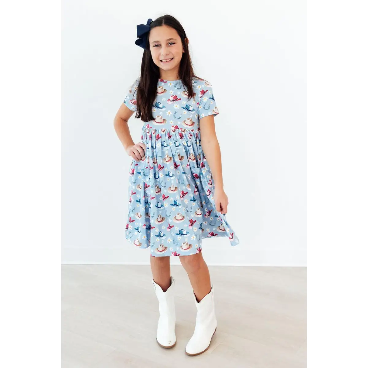 Tip Your Hat S/S Pocket Twirl Dress - Mila & Rose ®