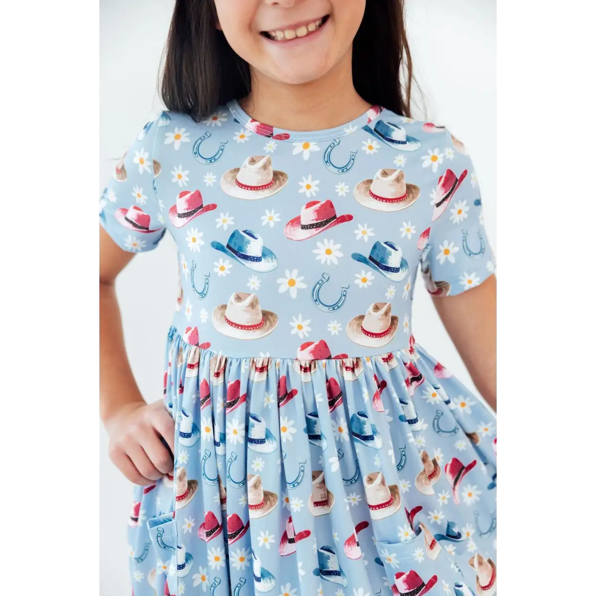 Tip Your Hat S/S Pocket Twirl Dress - 6-12M - Mila & Rose ®