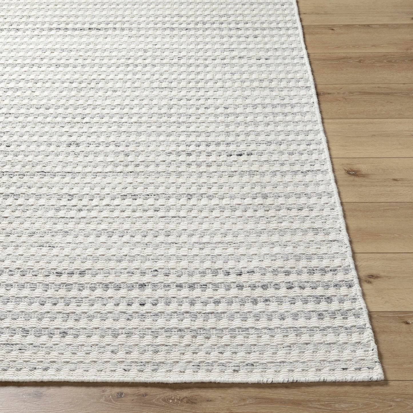 Gray Stripe Wool Area Rug - Boutique Rugs